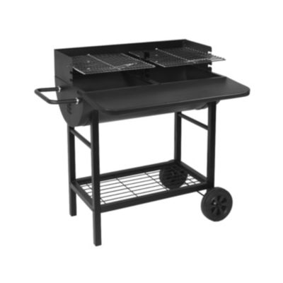 Barbecue à charbon 71 x 35.5cm avec chariot Red Deco ALABAMA