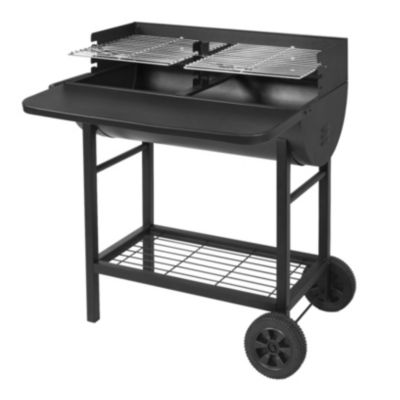 Barbecue à charbon 71 x 35.5cm avec chariot Red Deco ALABAMA
