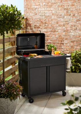 Barbecue charbon de bois GoodHome Rockwell 310 noir