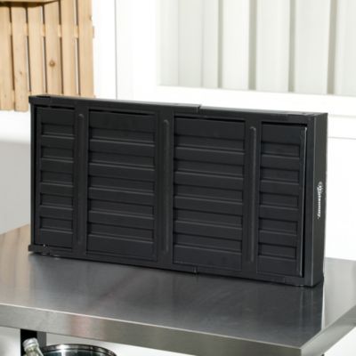 Barbecue à charbon de bois pliable portable dim. 74L x 30l x 37H cm avec grille acier noir