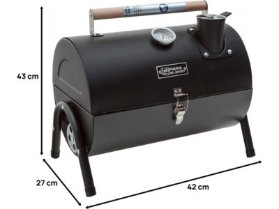 Barbecue charbon de bois portable "Captain"  42 x 27 x 43 cm  Noir