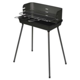 Barbecue à charbon de bois pour 6/8 personnes (62.5x41x80 cm - Noir)