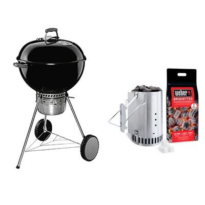 Barbecue charbon de bois Weber Kettle 57 cm + kit cheminée