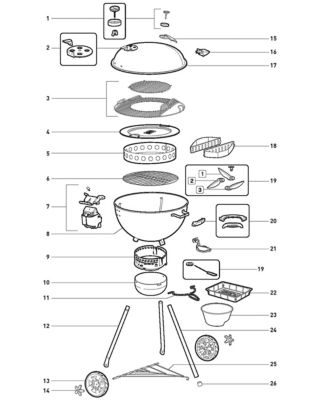 Barbecue charbon de bois Weber Master Touch GBS Premium E-5770