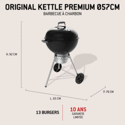 Barbecue charbon de bois Weber Original Kettle Premium ø57 cm