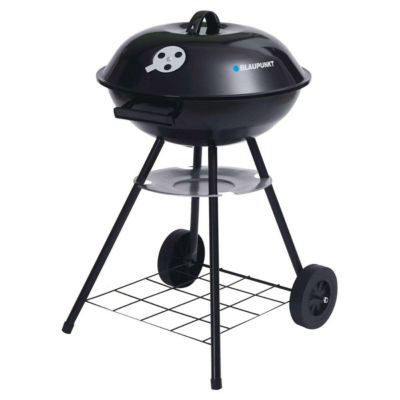 Barbecue charbon horizontal blaupunkt acier noir 49.5 x 44 x 72 cm