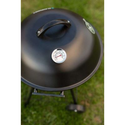 Barbecue charbon horizontal blaupunkt acier noir 49.5 x 44 x 72 cm
