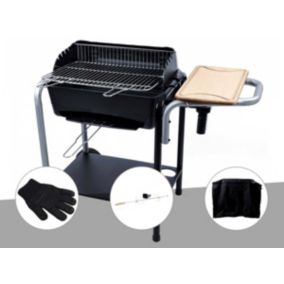 Barbecue charbon Roma Somagic + Gant de protection + Kit tournebroche + Housse