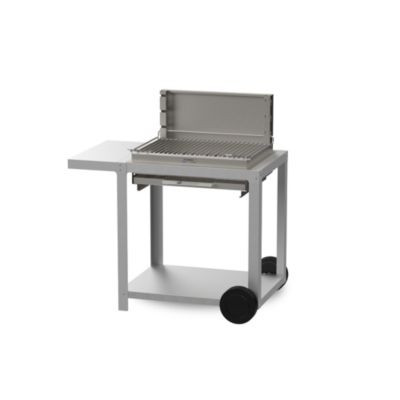 Barbecue charbon sur chariot Montory inox 61 x 40 cm Le Marquier