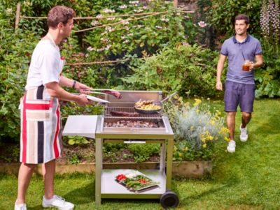 Barbecue charbon sur chariot Montory inox 61 x 40 cm Le Marquier