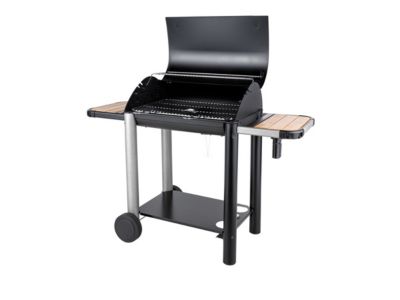 Barbecue charbon Vulcano 3000 + Kit tournebroche + Gant de protection + Malette 8 accessoires inox - Somagic