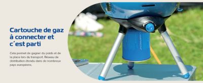 Barbecue de camping 3 en 1 portable avec plaque antiadhésive et allumage Piezo