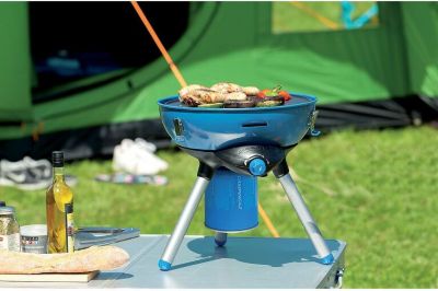Barbecue de camping 3 en 1 portable avec plaque antiadhésive et allumage Piezo