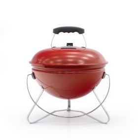 Barbecue de Table au Charbon de Bois Kekai Tahoe 37x37x44 cm Verrou de Couvercle avec Systeme de Transport Couleur Rouge