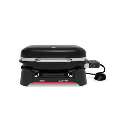 Barbecue électrique amovible Weber lumin avec plancha intégrée 8 personnes