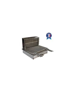 Barbecue Encastrable Inox Charbon de Bois - Plancha Tonio