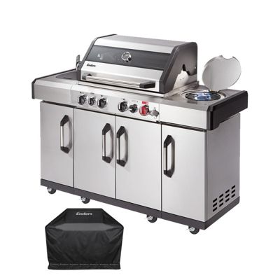 Barbecue gaz 4 feux Kansas II Pro  Infrarouge  TURBO ZONE  Housse incluse