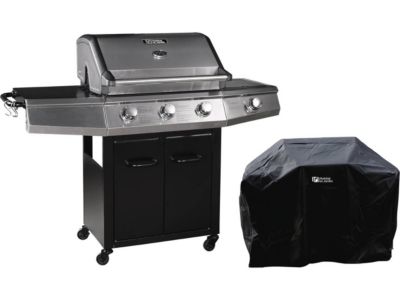 Barbecue Gaz "Bingo 4"  4 brûleurs dont 1 latéral  14kW + Housse protection  Noir