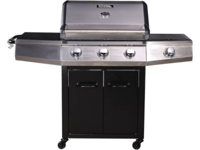 Barbecue Gaz "Bingo 4"  4 brûleurs dont 1 latéral  14kW + Housse protection  Noir