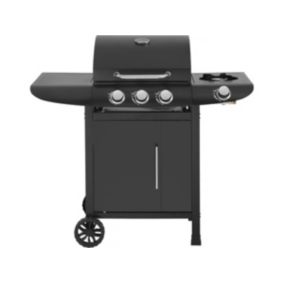 Barbecue gaz "Feria 4"  4 brûleurs dont 1 latéral  11.5 kw  Noir