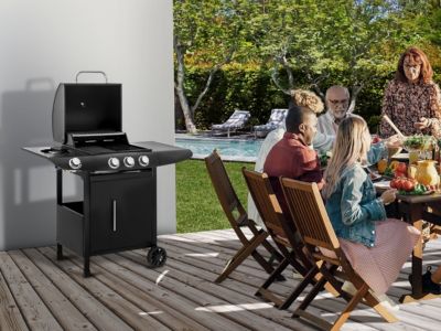 Barbecue gaz "Feria 4"  4 brûleurs dont 1 latéral  11.5 kw  Noir