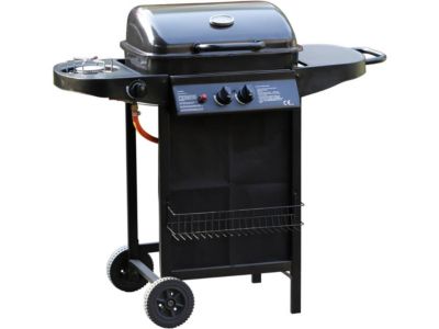 Barbecue gaz "Festa 5"  5 brûleurs dont 1 latéral  12.9 Kw Noir