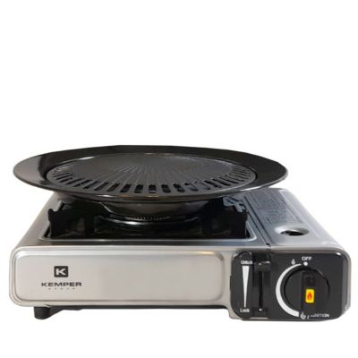 Barbecue Grill 2 en 1 Réchaud gaz piézo 1900 W Plaque grill 8