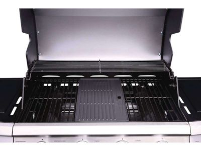 Barbecue gaz horizontal habitat et jardin acier noir 63 x 40 x 87 + ustensiles
