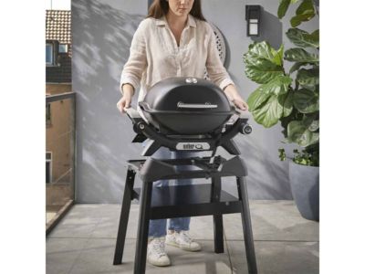 Barbecue à gaz Q 1200N noir avec pied + Housse + Spatule - Weber