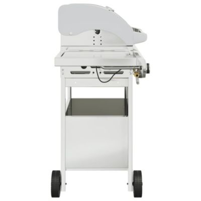 Barbecue gril à gaz avec 4 brûleurs argenté acier inoxydable vidaXL