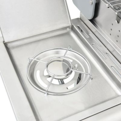 Barbecue gril à gaz avec 4 brûleurs argenté acier inoxydable vidaXL
