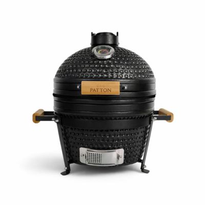Barbecue kamado à poser Patton Classic 16" - Grille D 34 cm - Noir mat