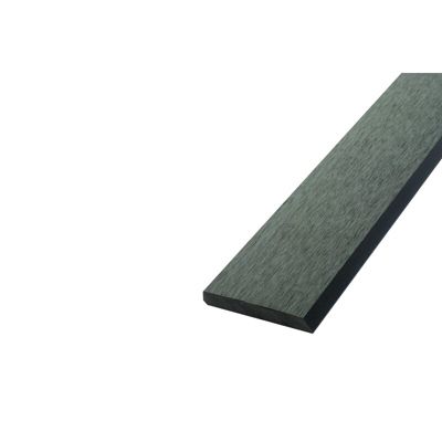 Bardage ajouré bois composite Gris anthracite, ep.1cm, l.7.5 cm, L.270 cm