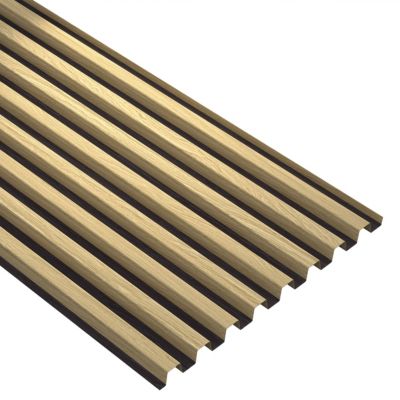 Bardage Le Profileur Français claire voie 40x40 acier effet chêne naturel L.230 x l.71 cm