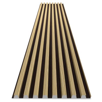 Bardage Le Profileur Français claire voie 40x40 acier effet chêne naturel L.230 x l.71 cm