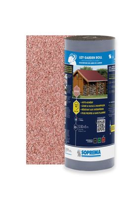 Bardeau rouleau bitume adhésif Lizy Garden rouge H.0,5 X L.5m Soprema