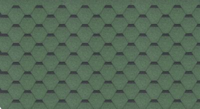 Bardeaux bitumineux Hexagonal Rock, couleur vert - bitume toiture 3 m2 - Timbela  H-GREEN