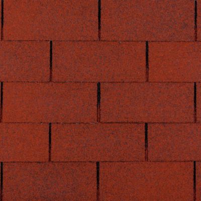 Bardeaux bitumineux TRIO, couleur rouge - bitume toiture 3m2 - Timbela T-RED
