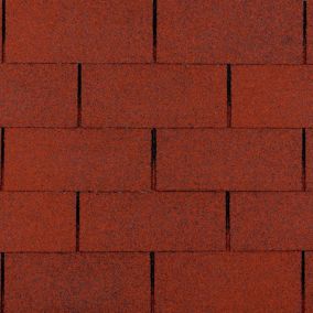 Bardeaux bitumineux TRIO, couleur rouge - bitume toiture 3m2 - Timbela T-RED