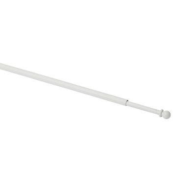 Barre à rideaux extensible à coller 50/80 blanc