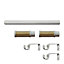 Barre à rideaux GoodHome Asian Stick métal mat blanc Ø16/19mm x L.200/330 cm