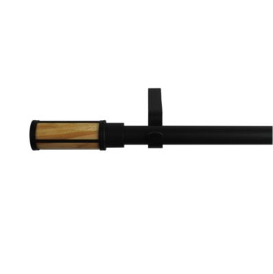 Barre à rideaux GoodHome Asian Stick métal mat noir Ø16/19mm x L.200/330 cm
