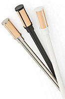 Barre à rideaux GoodHome Asian Stick métal satin Ø16/19mm x L.120/210 cm