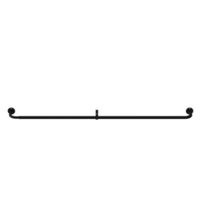 Barre à rideaux industriel extensible noir mat Araxos GoodHome L. 120/210 x Ø16/19 cm