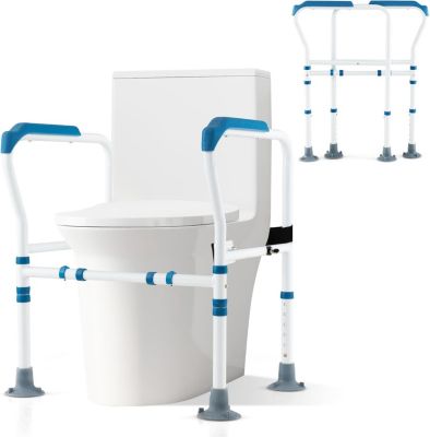 Barre appui pour toilettes pour personnes âgées avec hauteur largeur sangle réglables pour personnes âgées handicapées