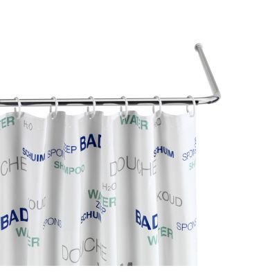 Barre d'angle de douche universelle réglable en inox Argent, H. 81 cm