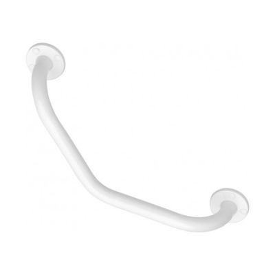 Barre D Appui Coudee En Acier Blanc Godonnier 40 Cm Castorama