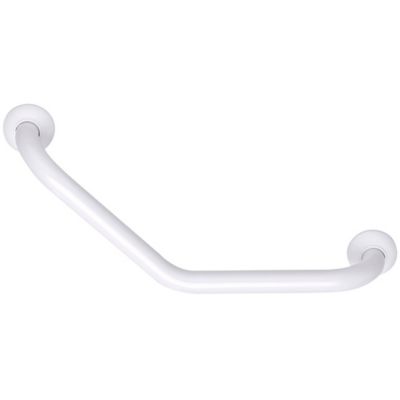 Barre d'appui coudée en aluminium blanc 135°