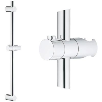 Barre de douche 600 mm - GROHE - Vitalio Universal - Chromé - ABS - Blanc