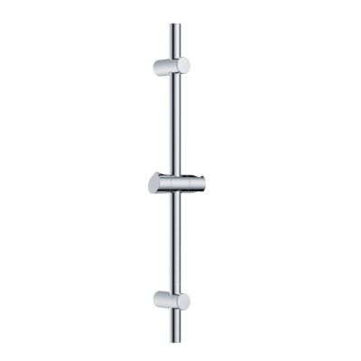 Barre de douche 70cm en Acier Inoxydable Chromé avec Fixations ajustables